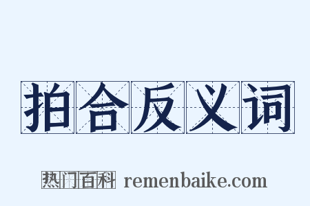 拍合反义词是什么意思的图片
